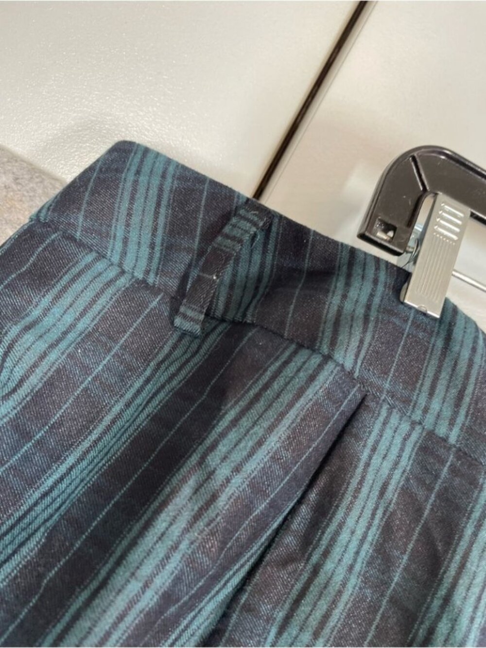 Cider Plaid Wide Leg Pants Blue Black 4XL Grunge Y2K Streetwear Academia Relaxed - Picture 12 of 15